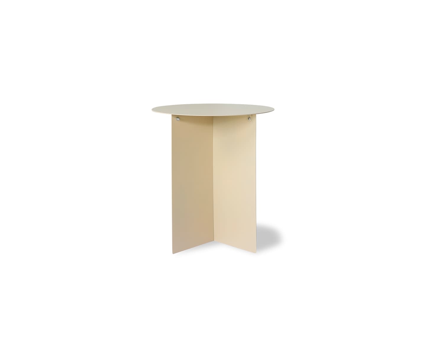 HKliving Metal Sidebord Cream Ø40