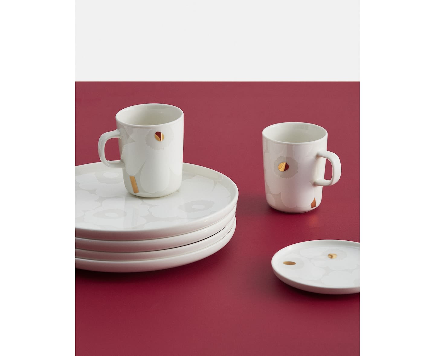 Marimekko Oiva Unikko Krus White/Gold