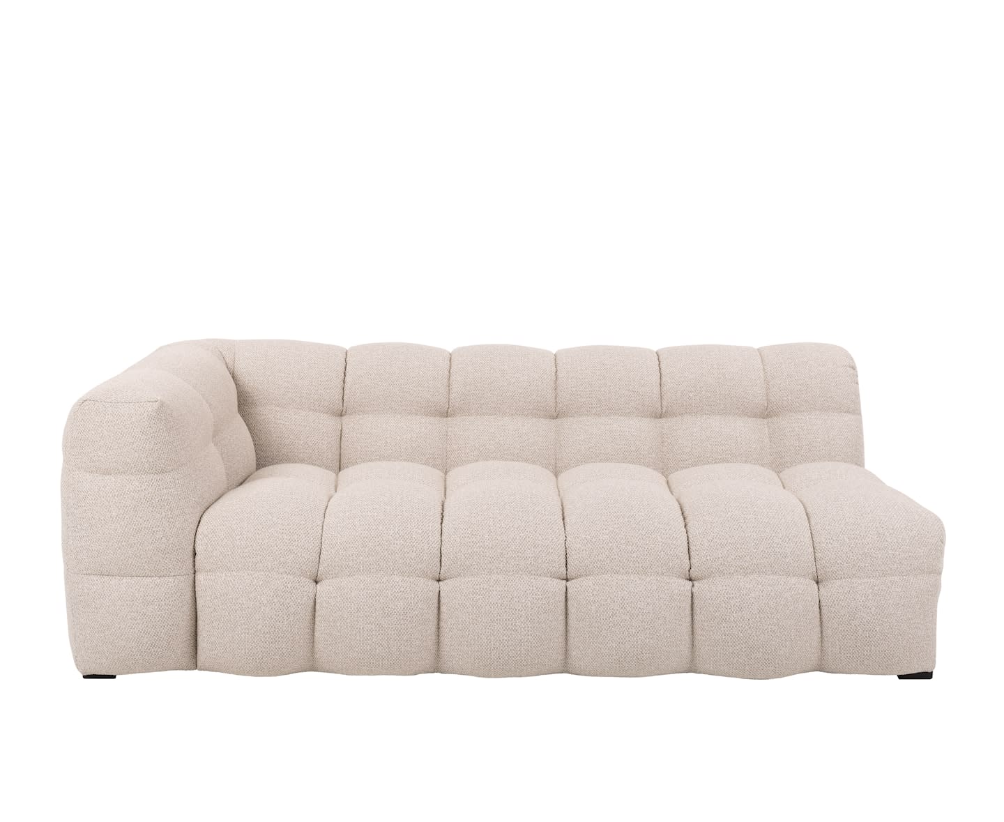 Sleepo Billie 3-Seters Sofa Modul Venstre Armlene Beige Bouclé 202cm