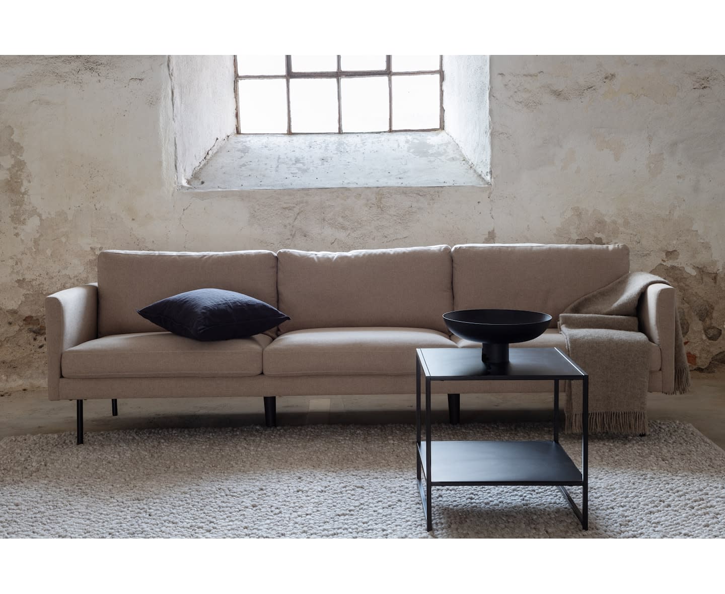 Nordic Home Monique 3-sits Soffa Beige 262cm