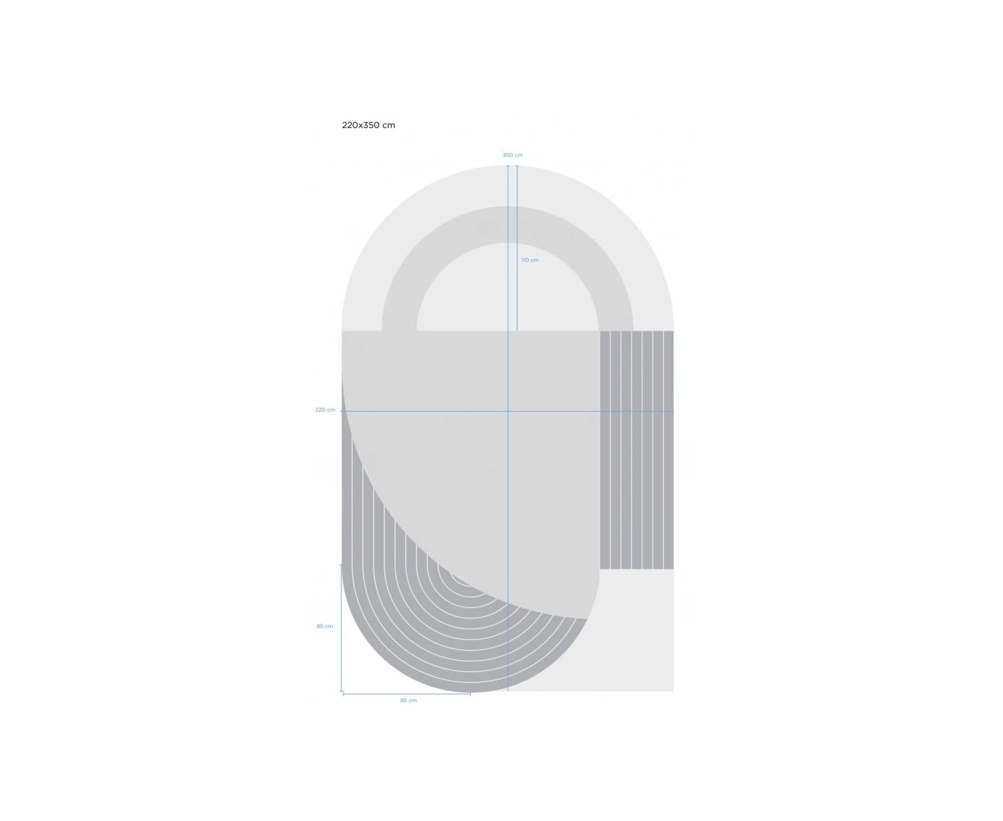 Layered Circular Ullmatta Light Oatmeal 220x350