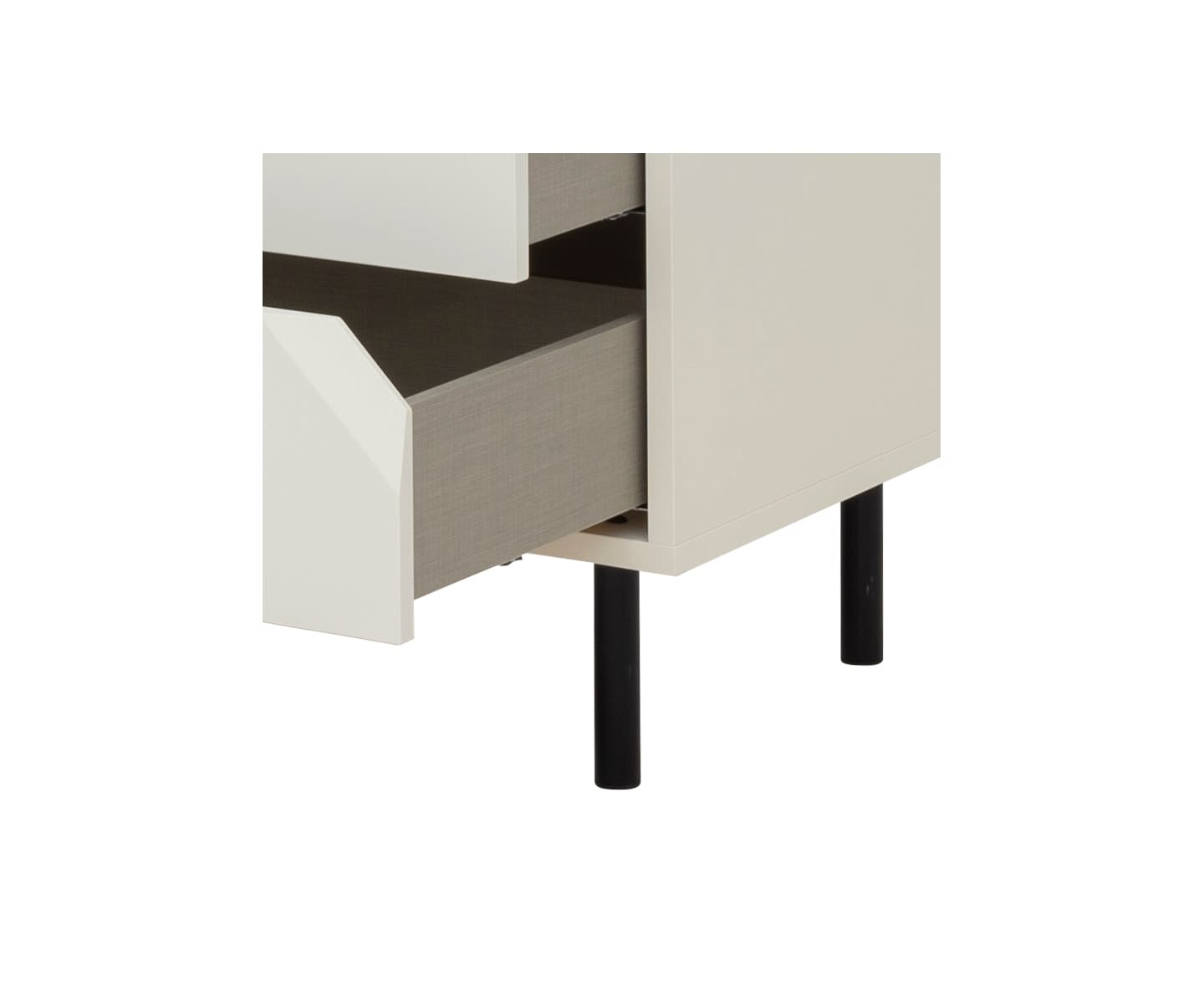 Tenzo Corner Sideboard Cotton White Matte 176.5cm