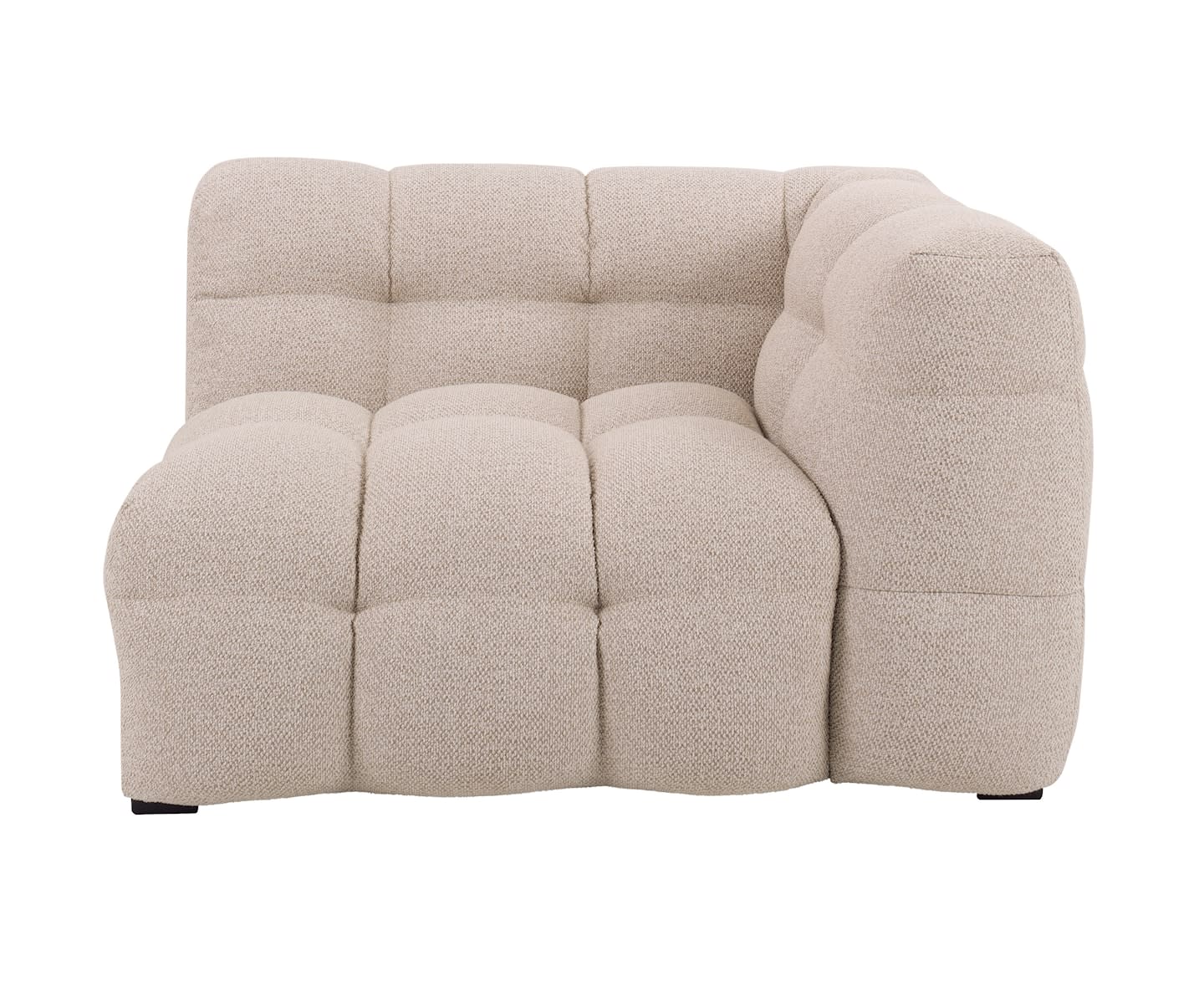 Sleepo Billie 1-Sitzer Sofa Modul Rechts Armlehne Beige Bouclé 118cm