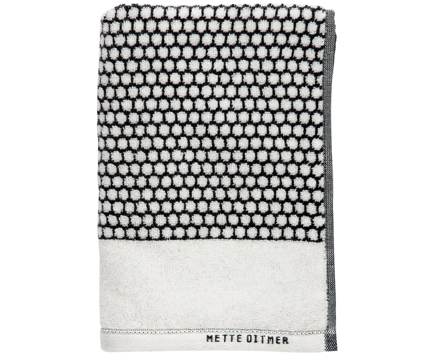 Mette Ditmer Denmark Grid Handduk Black/Offwhite 70x140