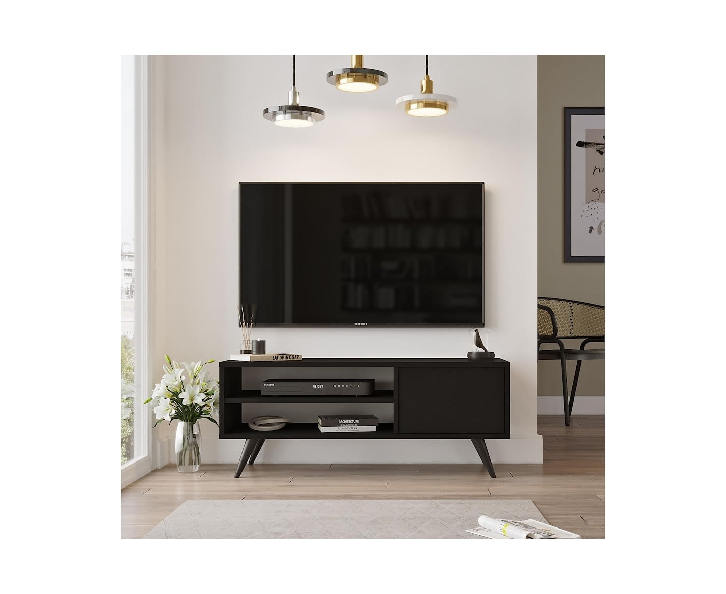 Nordic Home Julia TV-benk Svart 110 cm