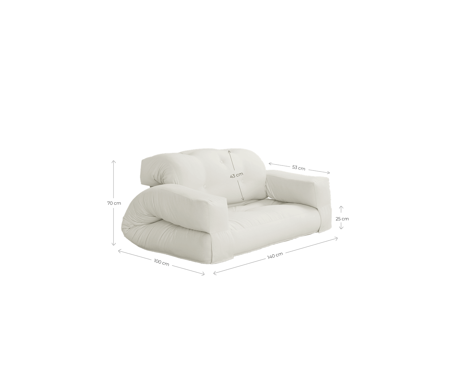 Karup Design Hippo Dagbädd Beige 140cm