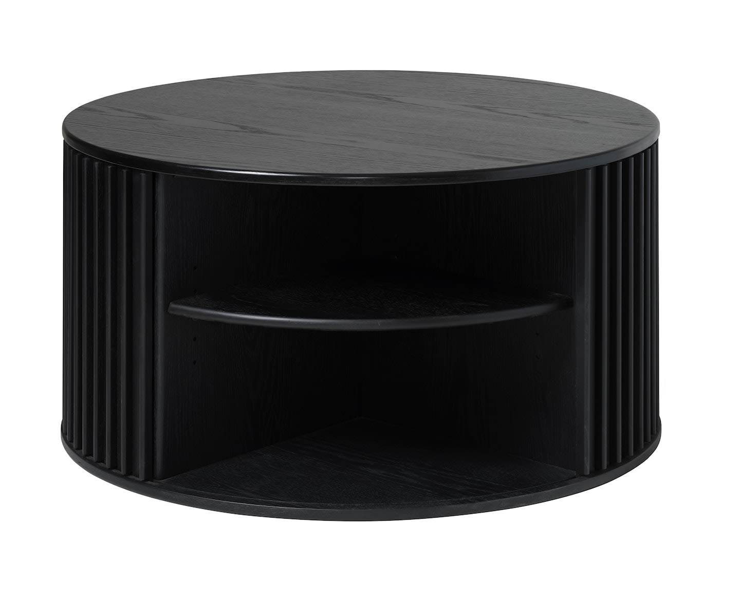 Sleepo Freja Soffbord Black Oak Ø85