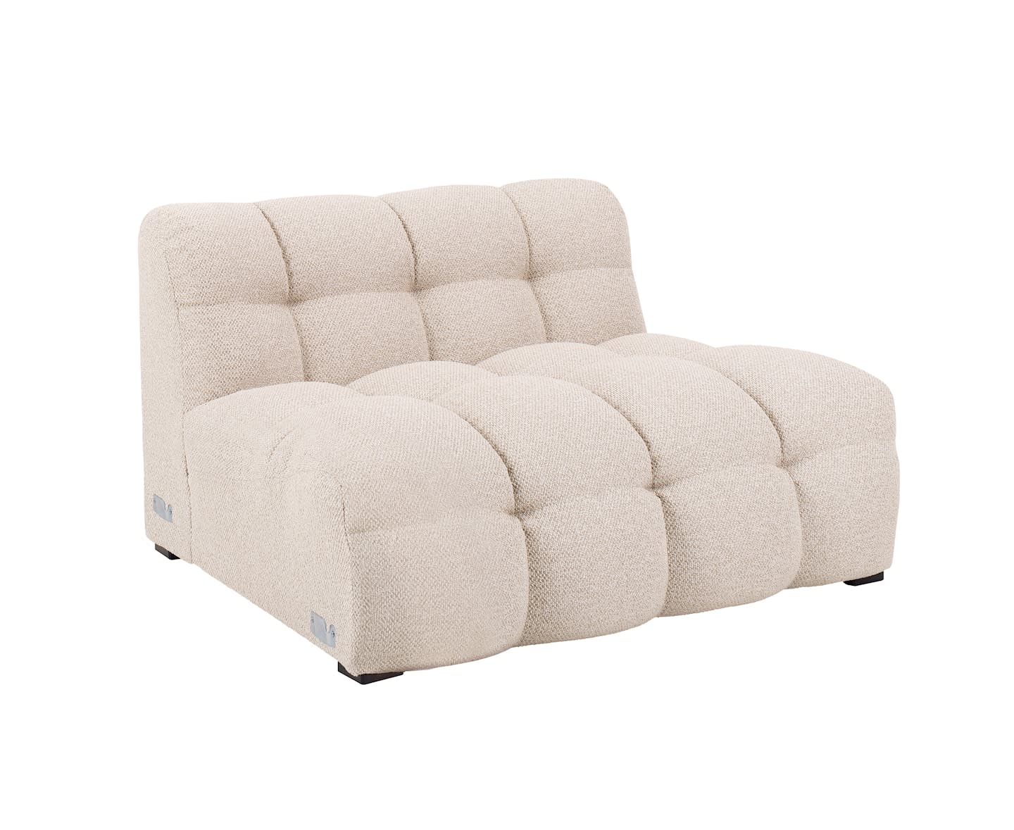 Sleepo Billie 1.5-Seters Sofa Modul Beige Bouclé 107cm