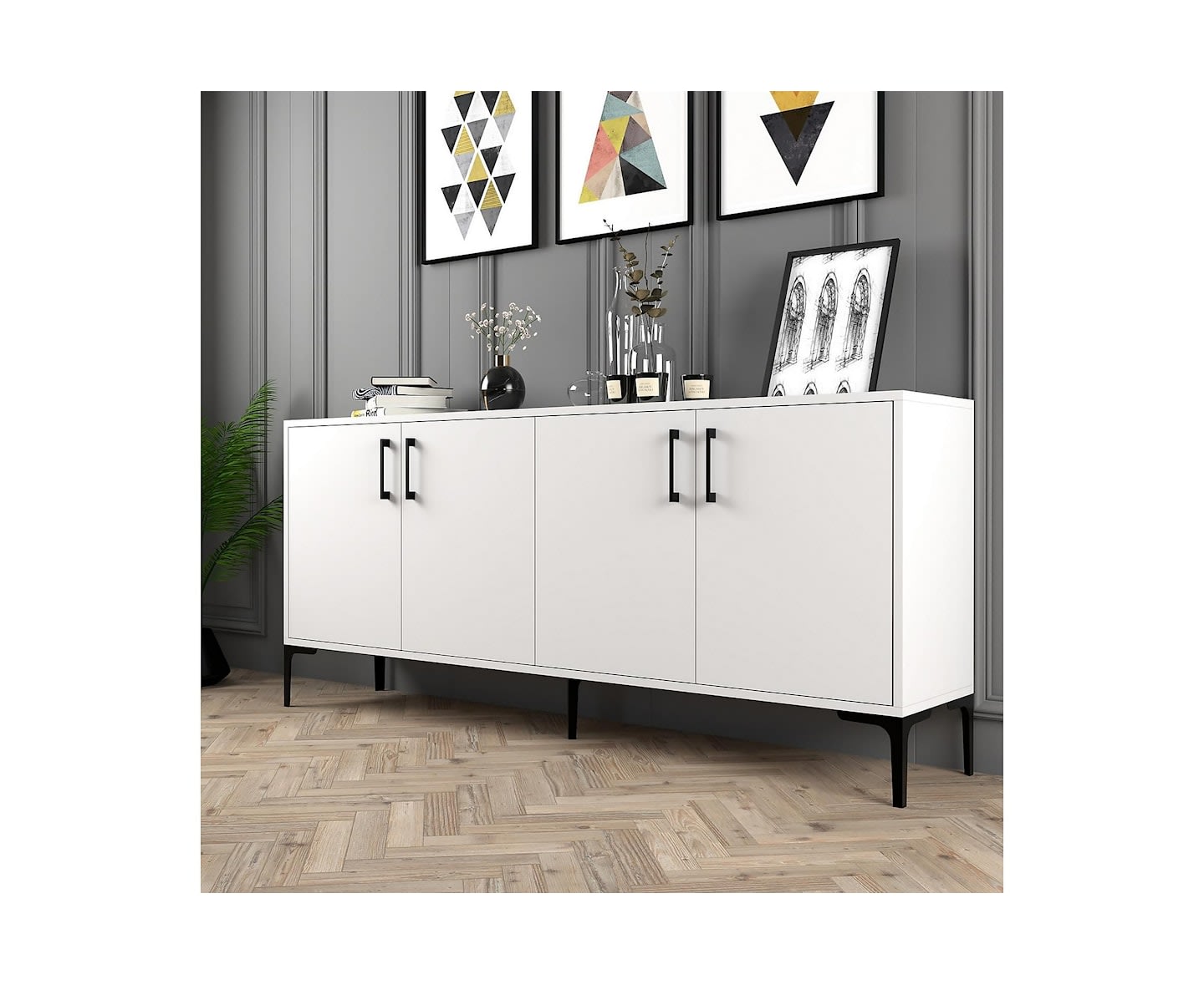 Nordic Home Blair Sideboard Vit 180cm