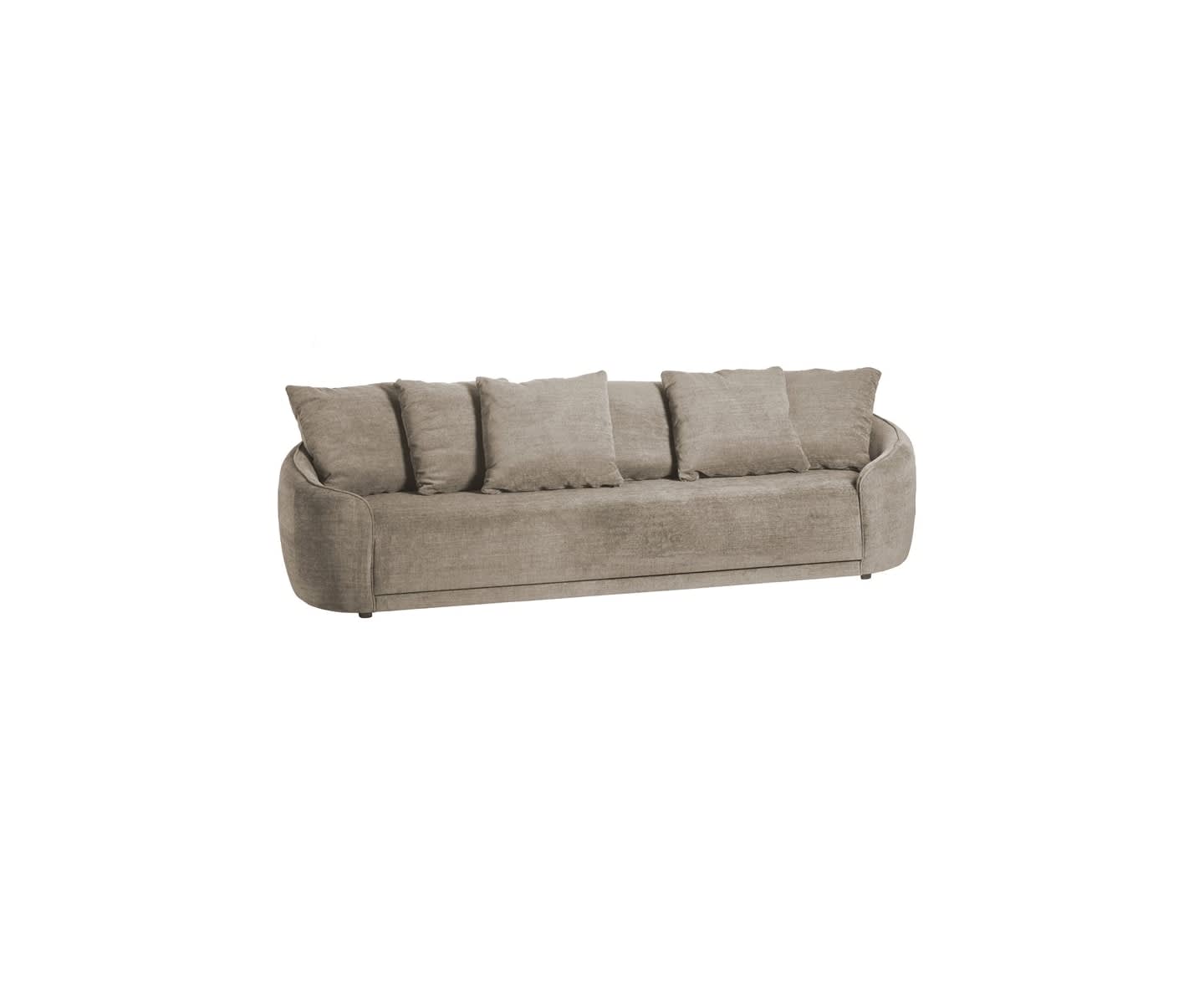 Nordic Home Bodil 3-Sitzer Sofa in Hellbraun