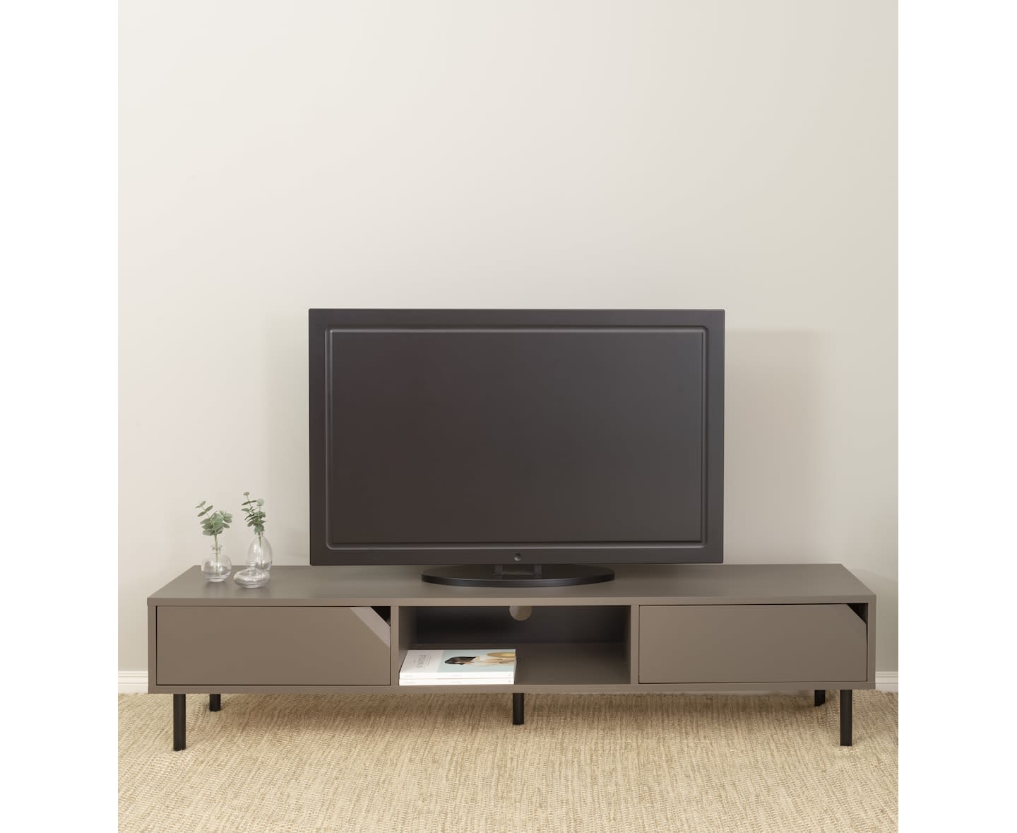 Tenzo Corner TV-bänk Dark Taupe Matte 176.5cm