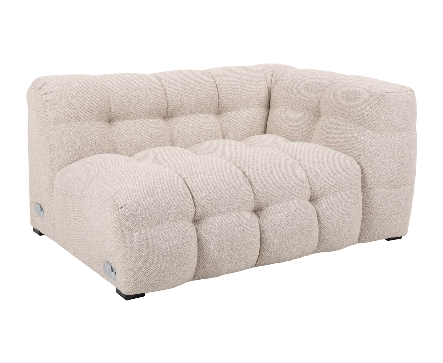 Sleepo Billie 1.5-Sitzer Sofa Modul Rechts Armlehne Beige Bouclé 141cm