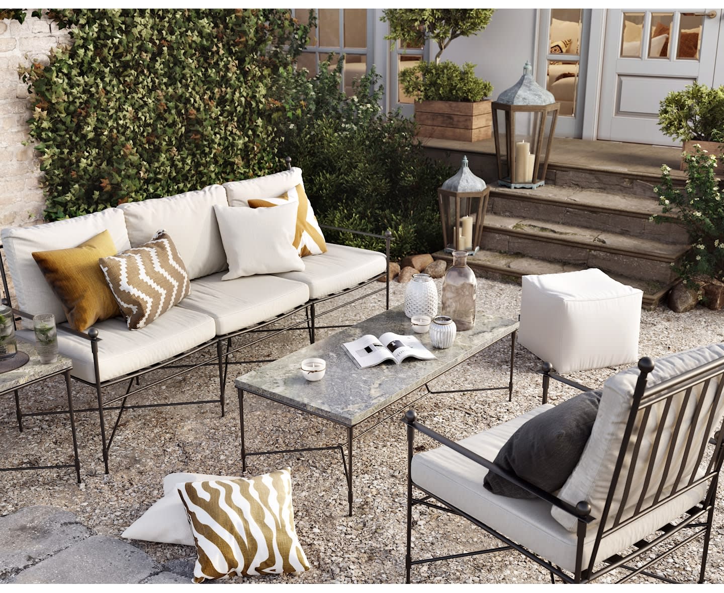 Chhatwal &amp; Jonsson Zebra Outdoor Prydnadskudde Shitake/Off White 50x50