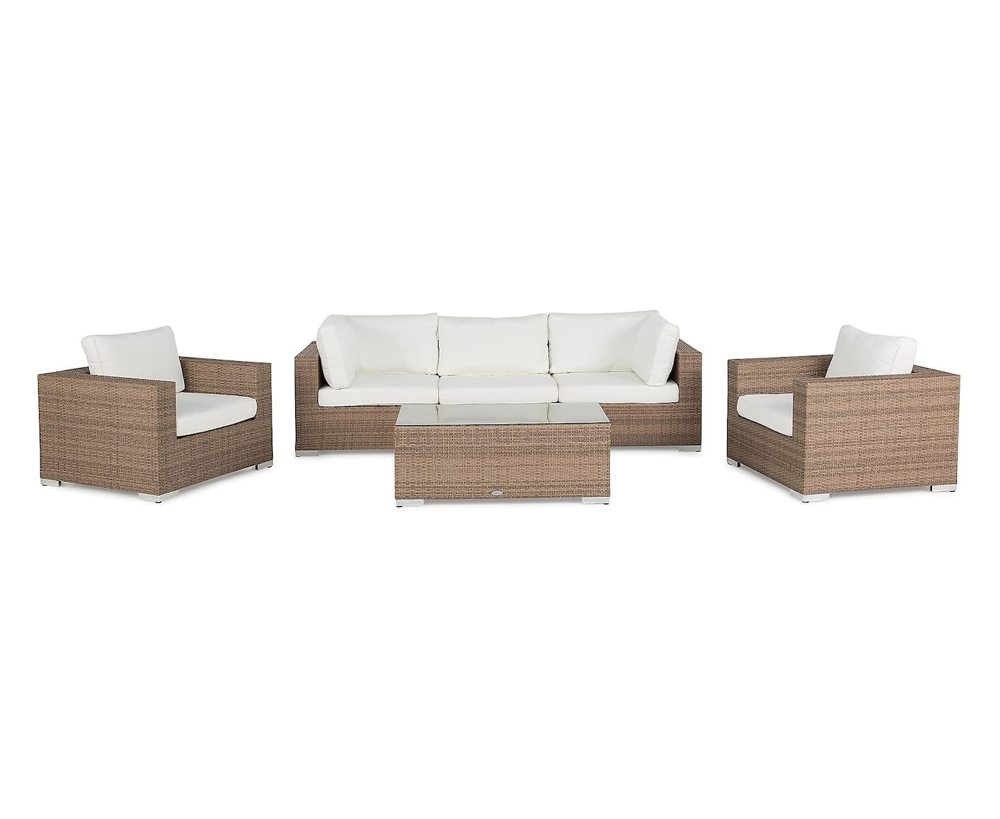 Nordic Outdoor Bora 5-seters Loungegruppe inkl. Blokkbord Sand