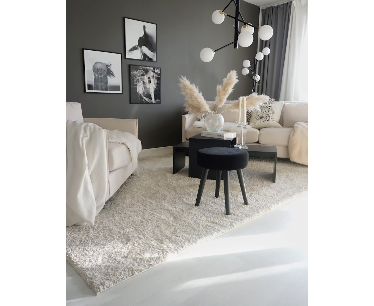 Nordic Home Chanelle Taklampa Svart