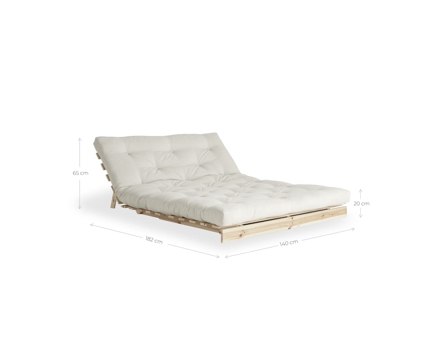 Karup Design Roots Sovesofa Natur/Beige 140cm