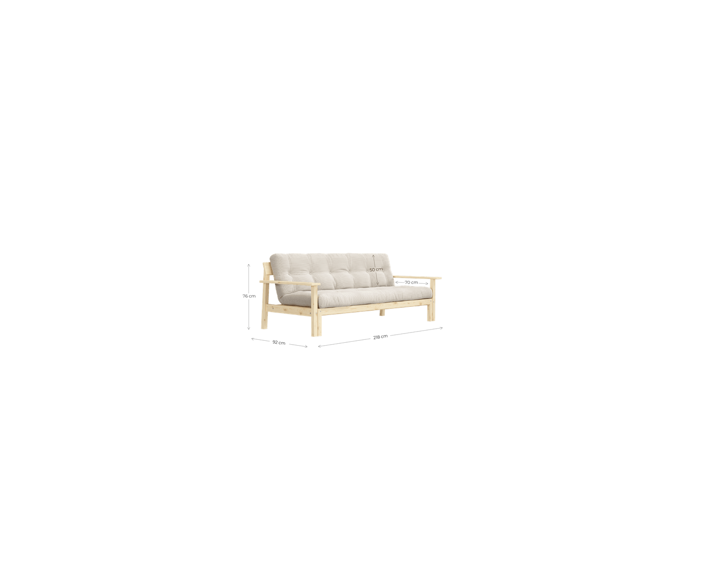 Karup Design Unwind Sovesofa Natur/Ivory 218cm