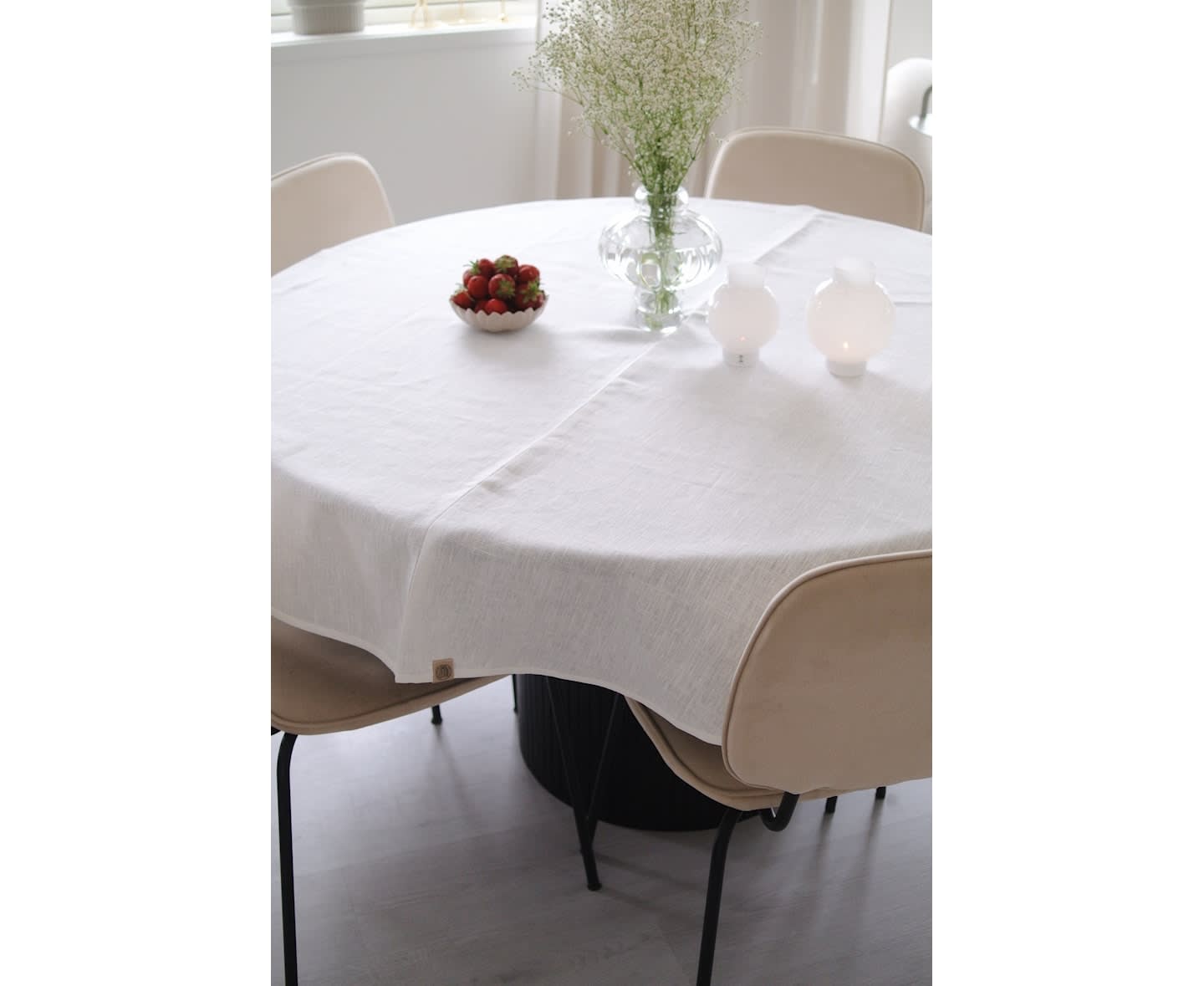 Lovely Linen Classic Linneduk Lemon Ø170