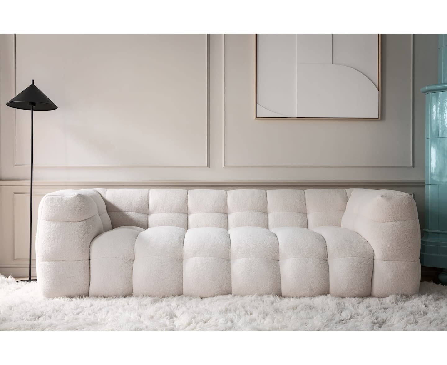 Sleepo Billie 3-Seters Sofa Creme Teddy