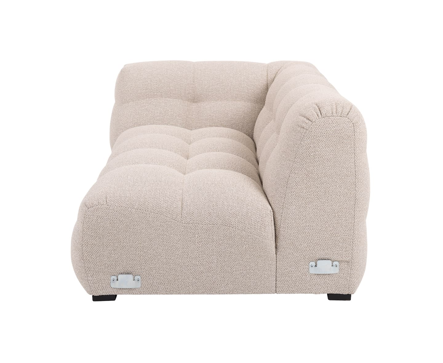 Sleepo Billie 1.5-Sitzer Sofa Modul Links Armlehne Beige Bouclé 141cm