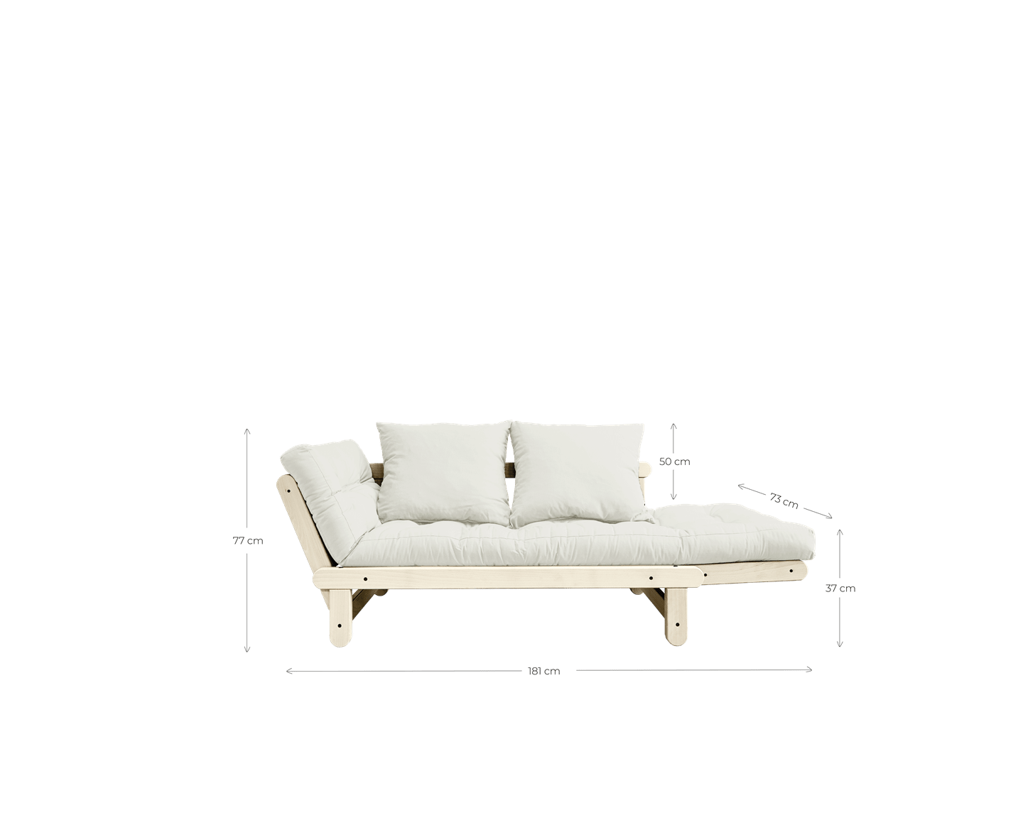 Karup Design Fresh Sovesofa Natur/Brown 200cm