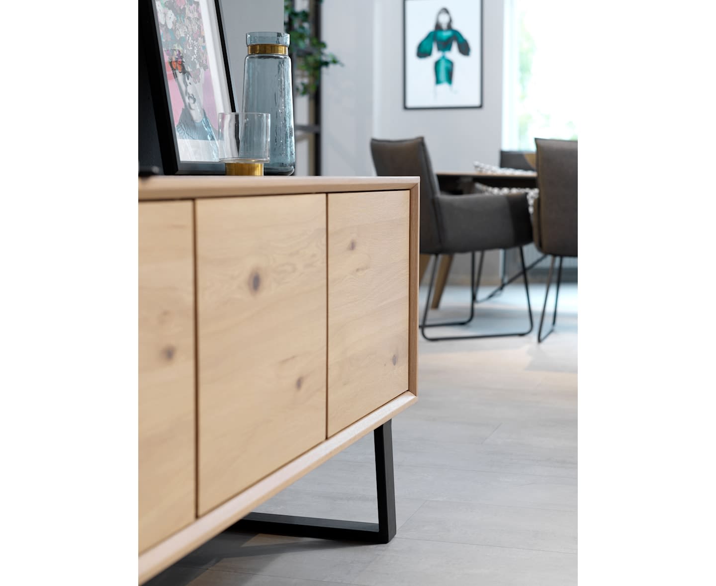 Rowico Home Melville Sideboard Weiß pigmentierte Eiche