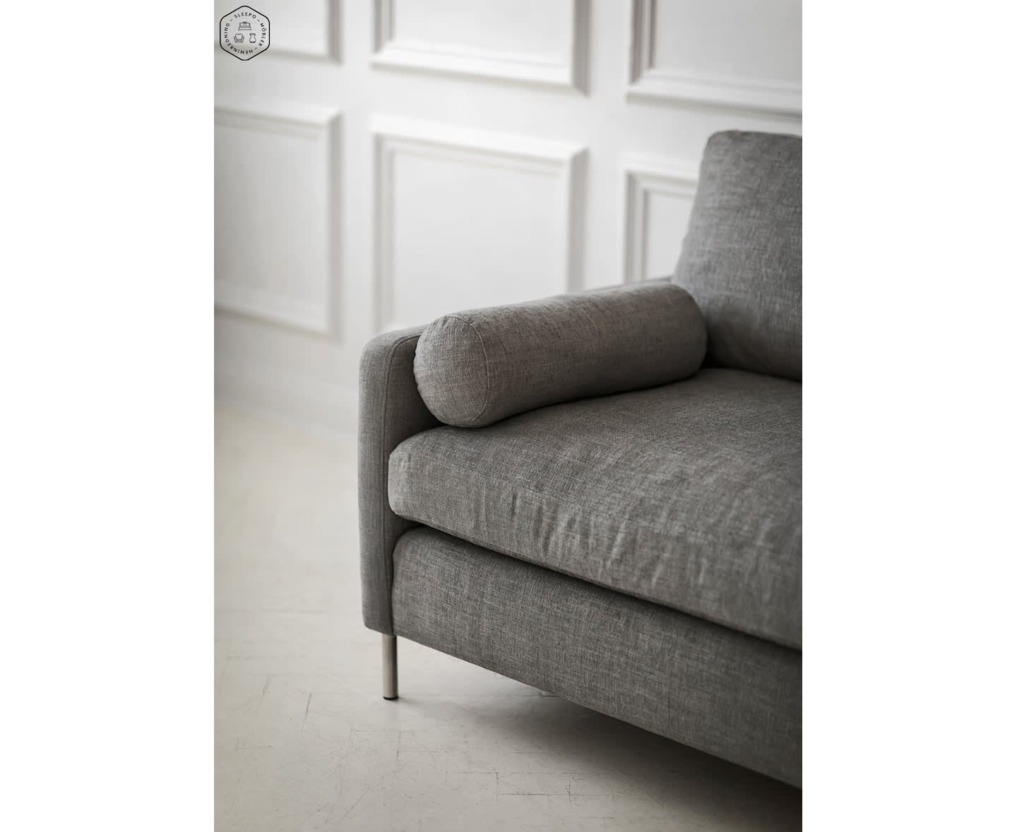 Sleepo Åre 4-Sitzer Sofa Hellgrau 257cm