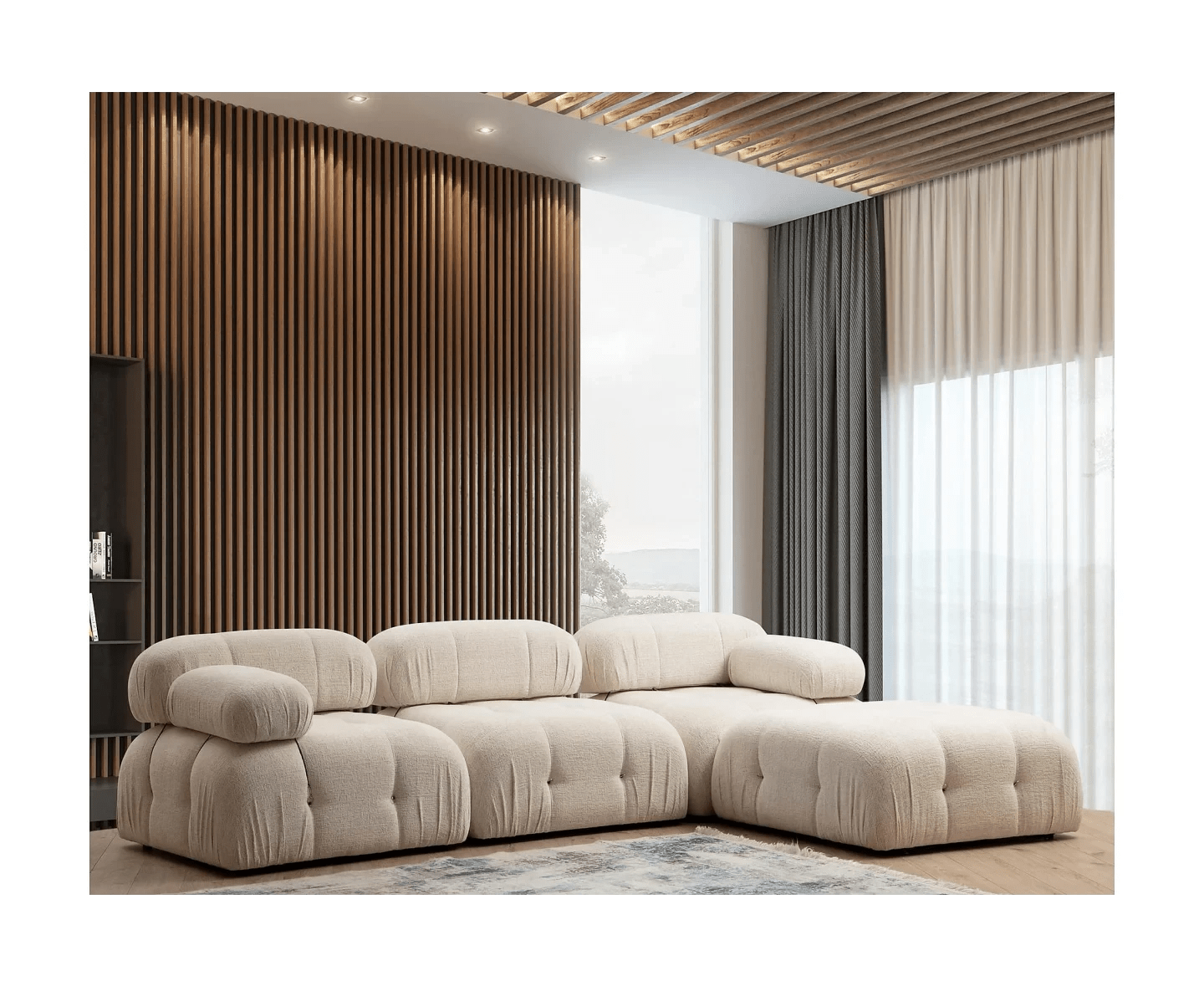 Sleepo Blanca 3-Sitzer Divansofa Creme