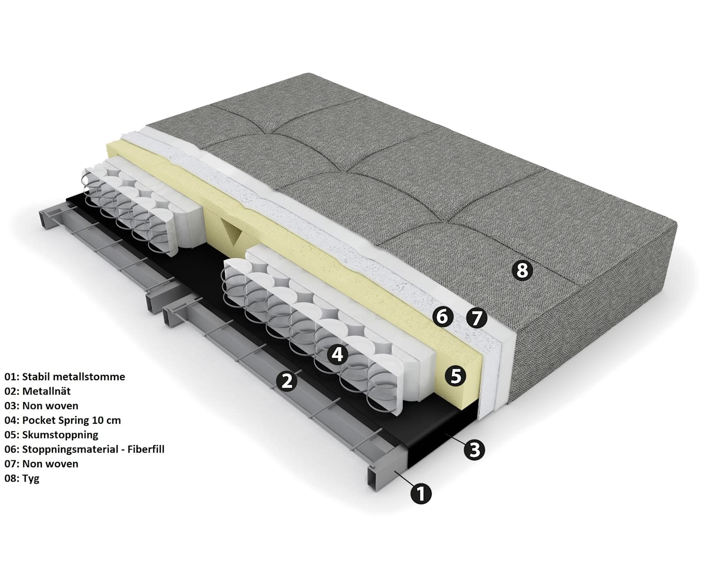 Innovation Living Zeal Dagbädd Styletto Granitgrå (565)