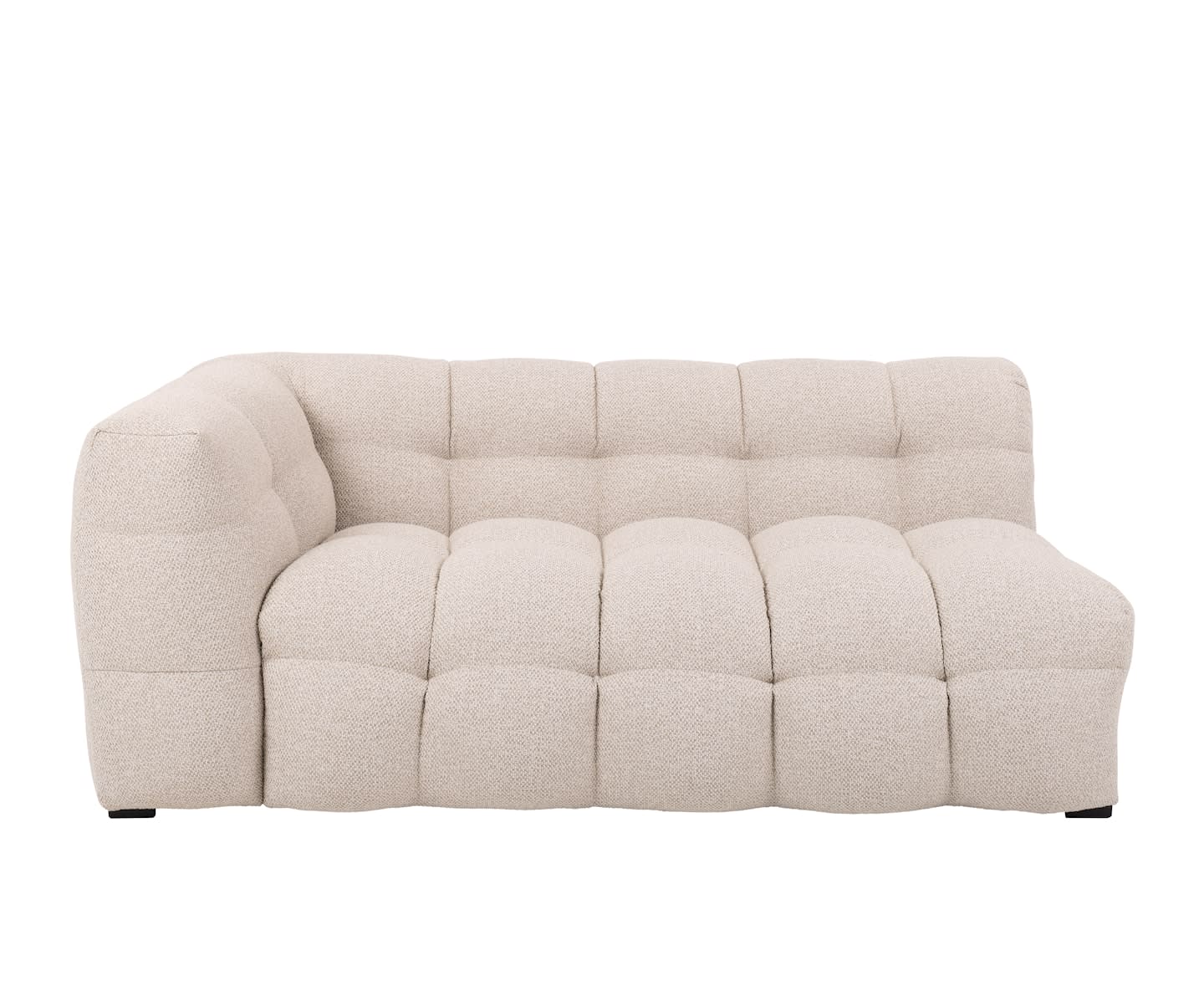 Sleepo Billie 2-Sitzer Sofa Modul Links Armlehne Beige Bouclé 174cm
