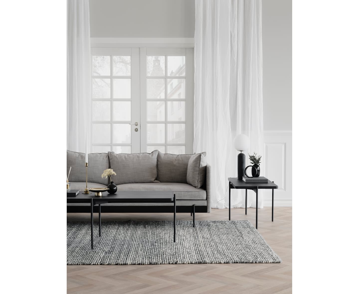 Rowico Home Shelton Soffbord Svart 145x60cm