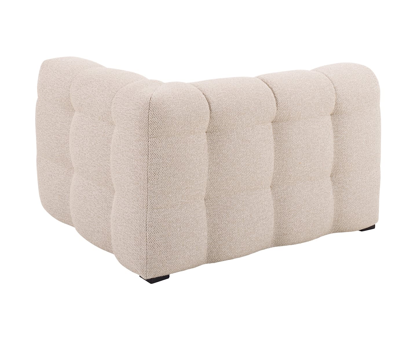 Sleepo Billie 1-sits Soffmodul Höger Armstöd Beige Bouclé 118cm