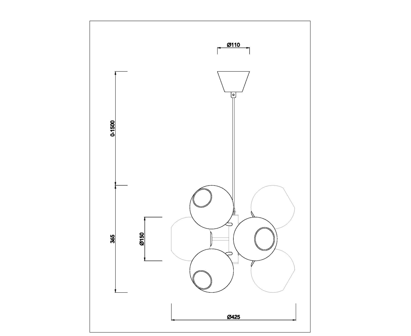 CO Bankeryd Tage 50 Taklampe Messing