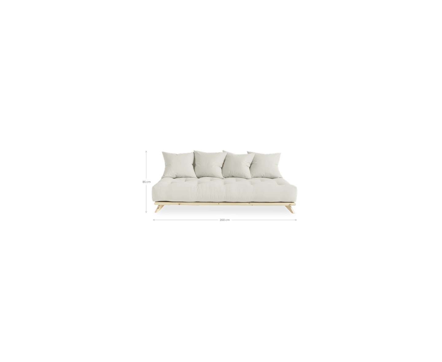 Karup Design Senza Bäddsoffa Natur/Clay Brown 200cm