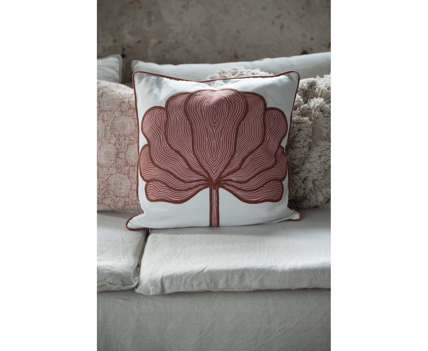 Nordic Home Leah Tyynynpäällinen Peach 48x48