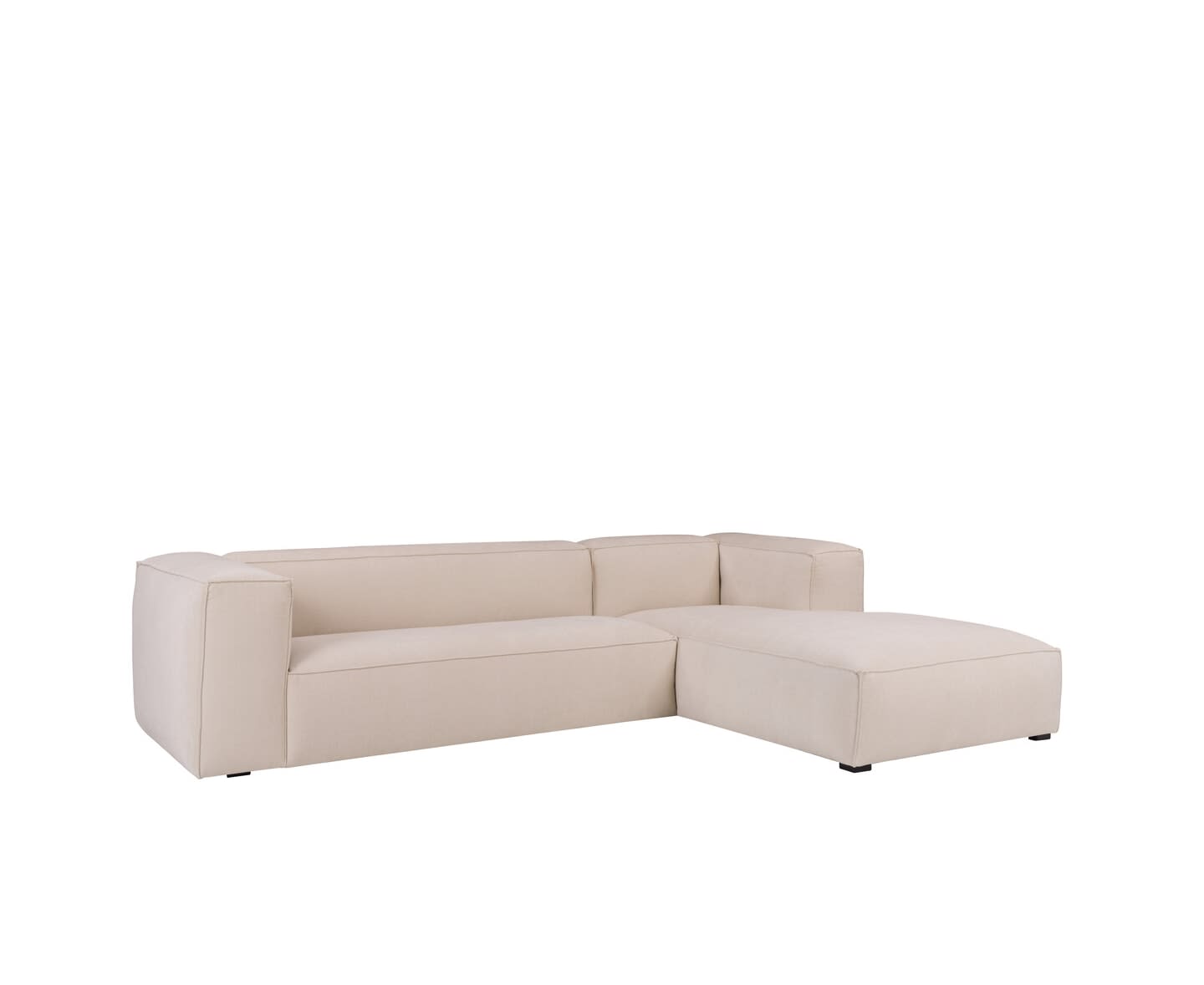 Sleepo Luca Divansofa Høyre Creme 309cm