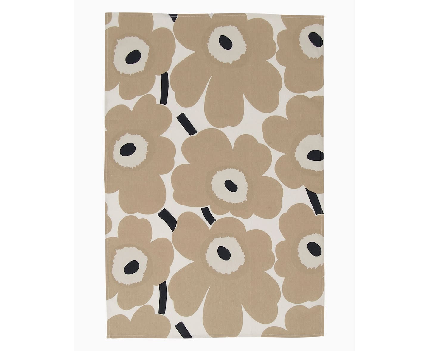 Marimekko Pieni Unikko keittiöpyyhe beige, 2 kpl