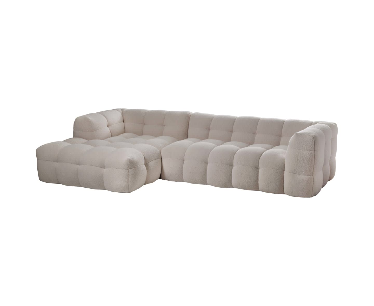 Sleepo Billie Divansofa links Creme Teddy