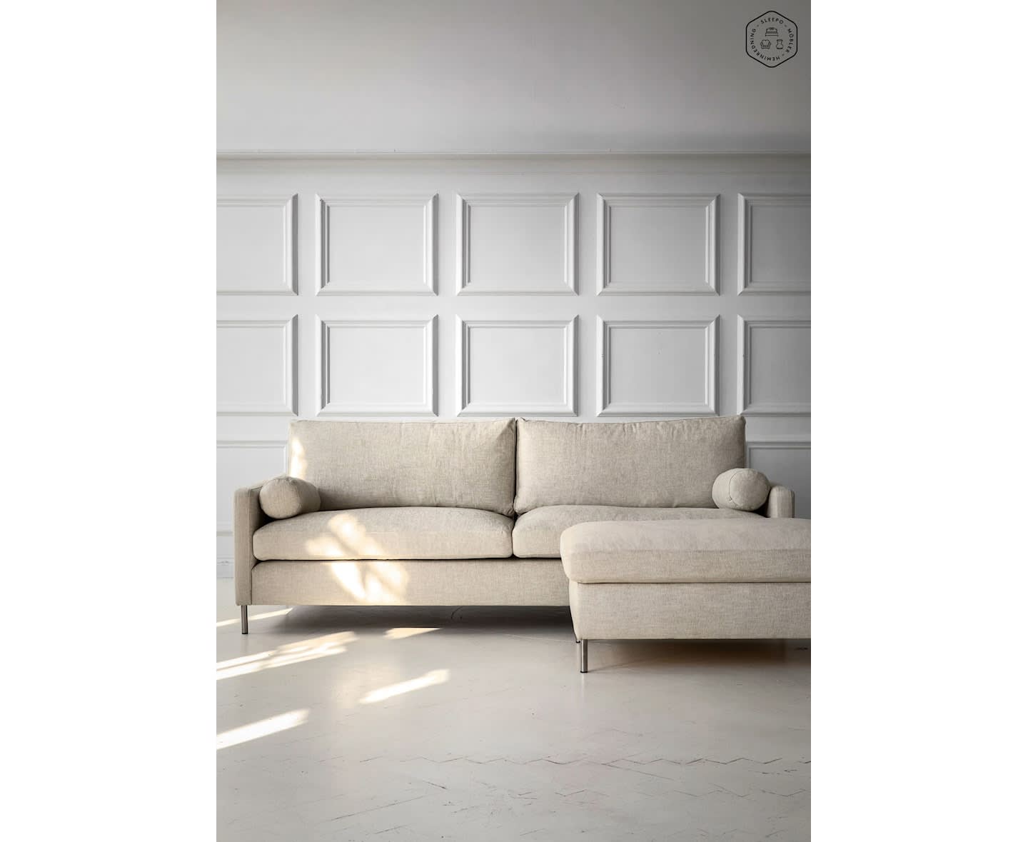 Sleepo Åre 3-Seter Sofa Beige 227cm