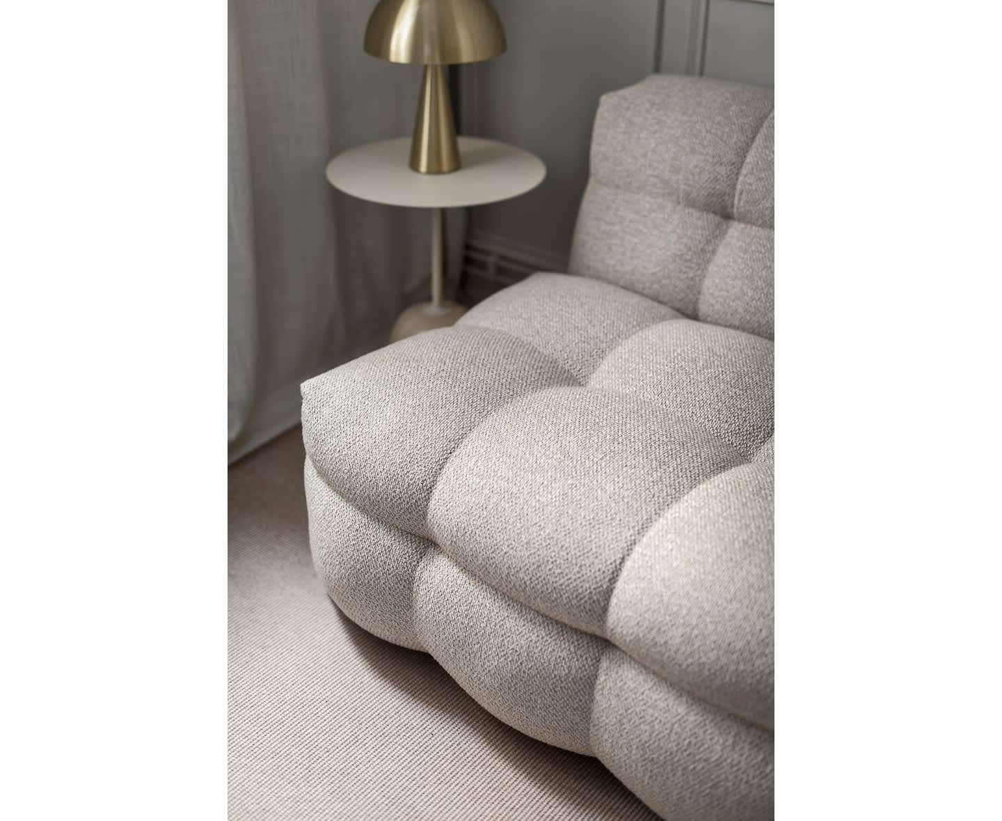 Sleepo Billie Loungesessel Beige Bouclé 120cm