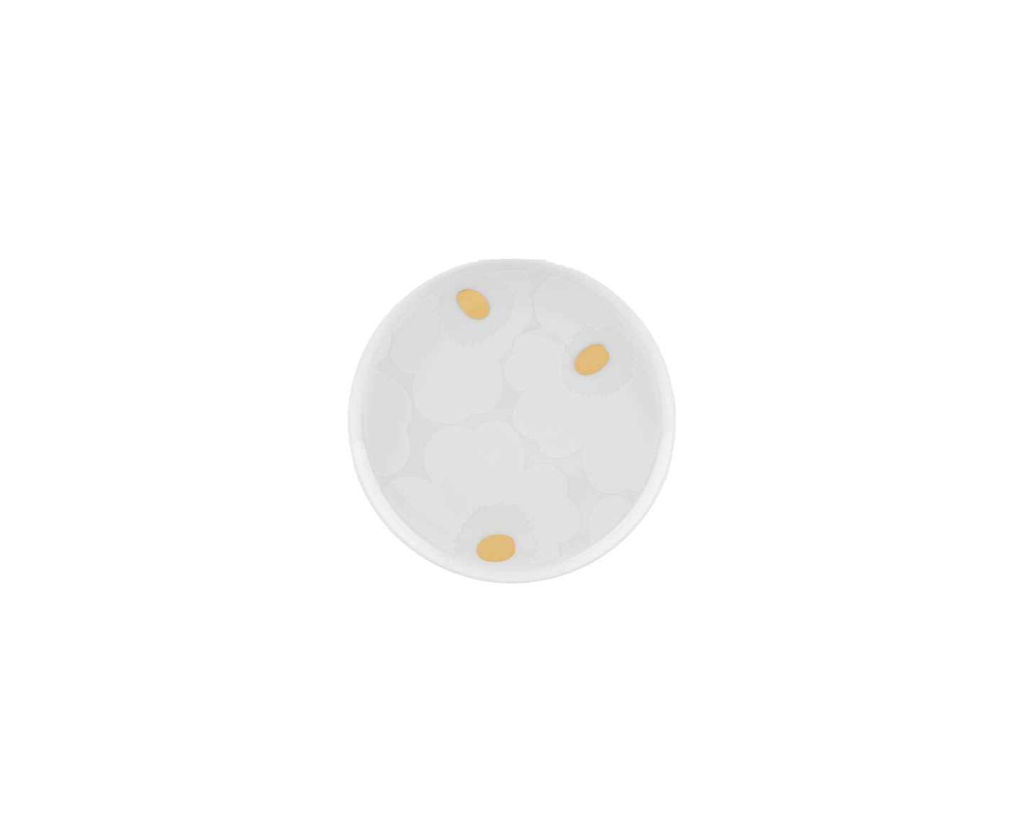 Marimekko Oiva Unikko Assiett White/Gold