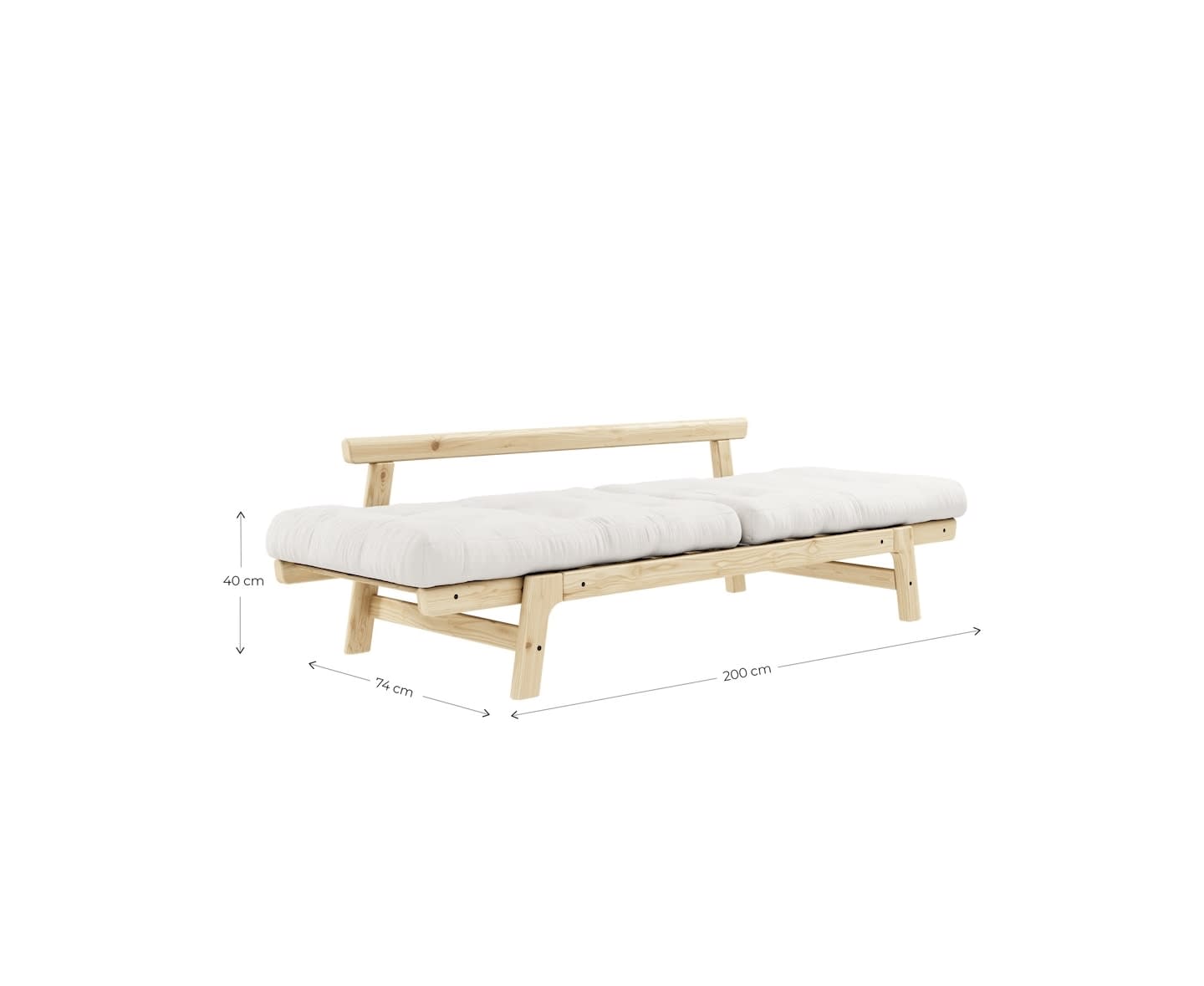 Karup Design Step Bäddsoffa Vit/Natural 200cm