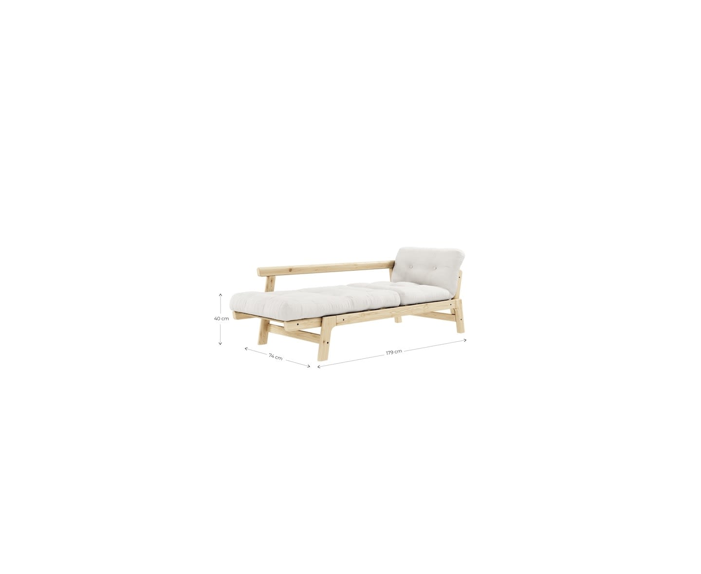 Karup Design Step Bäddsoffa Vit/Beige 200cm