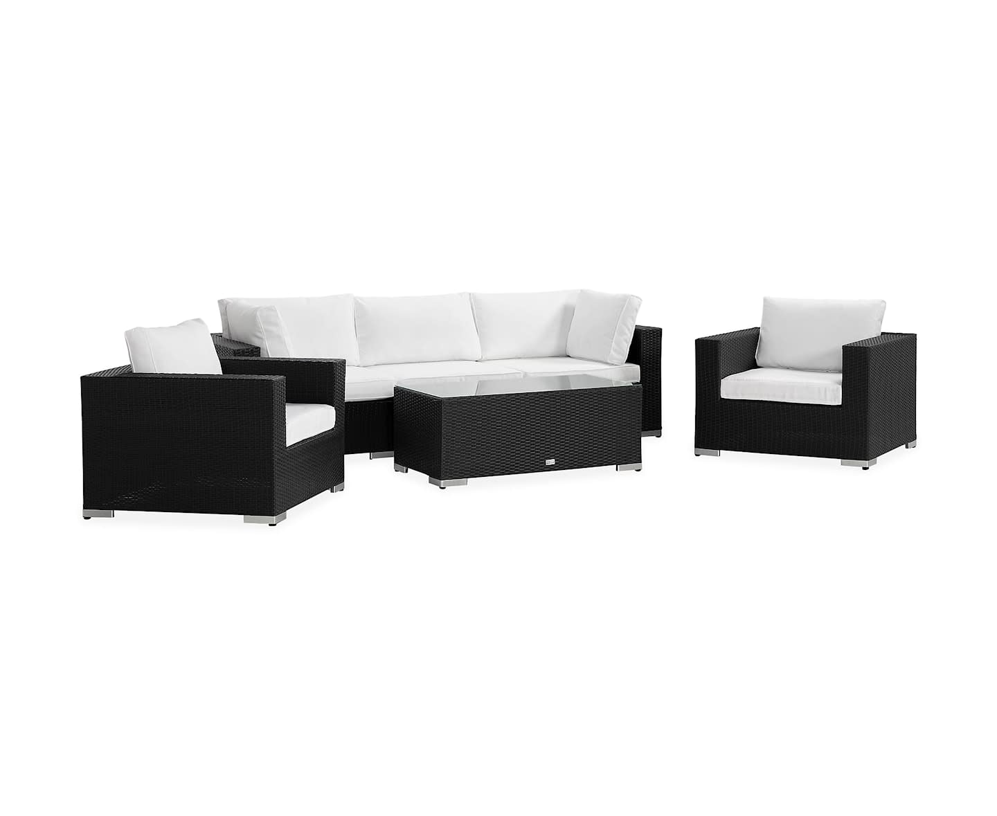 Nordic Outdoor Bora 5-sits Loungegrupp inkl Blockbord Svart