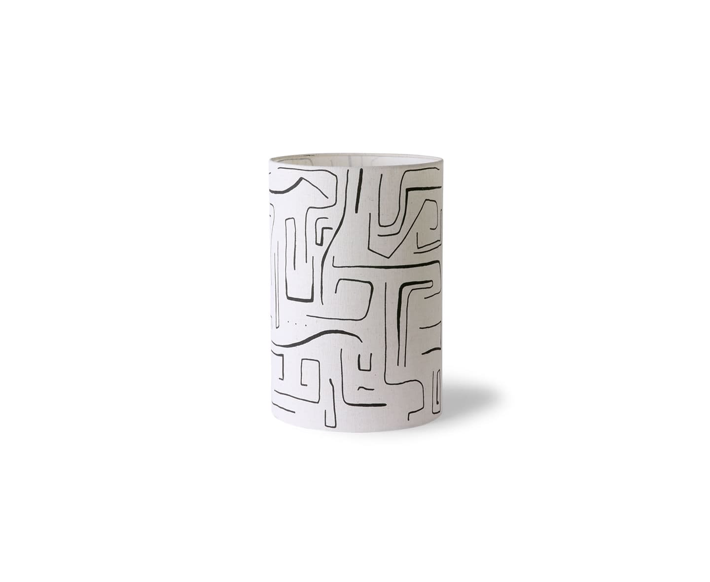 HKliving Printed Cylinder Lampskärm Black Lines 37cm