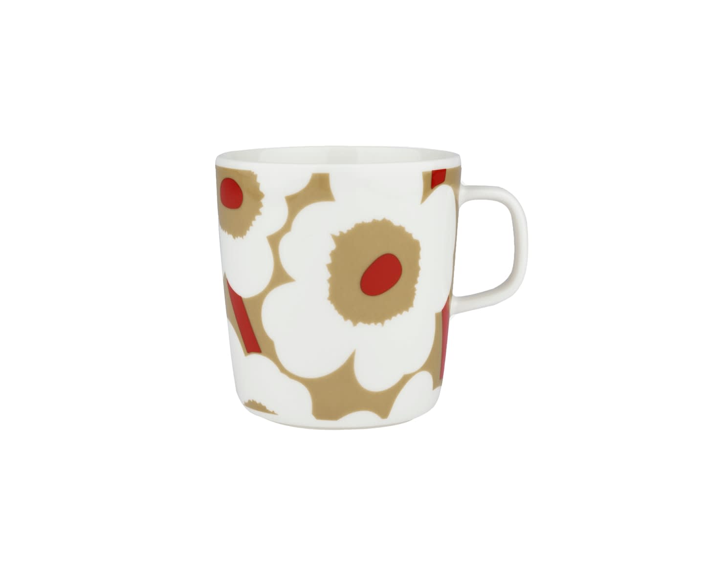 Marimekko Oiva Unikko Temugg White/Beige/Red