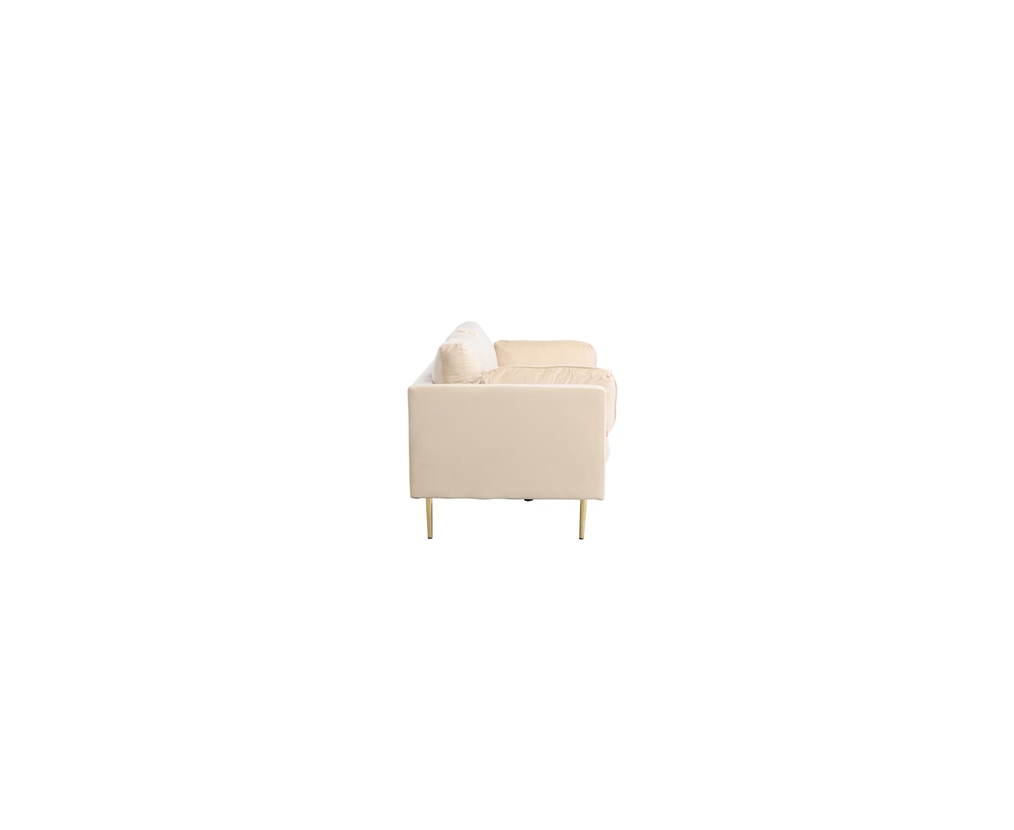 Nordic Home Xenia 3-sits Soffa Sammet Creme