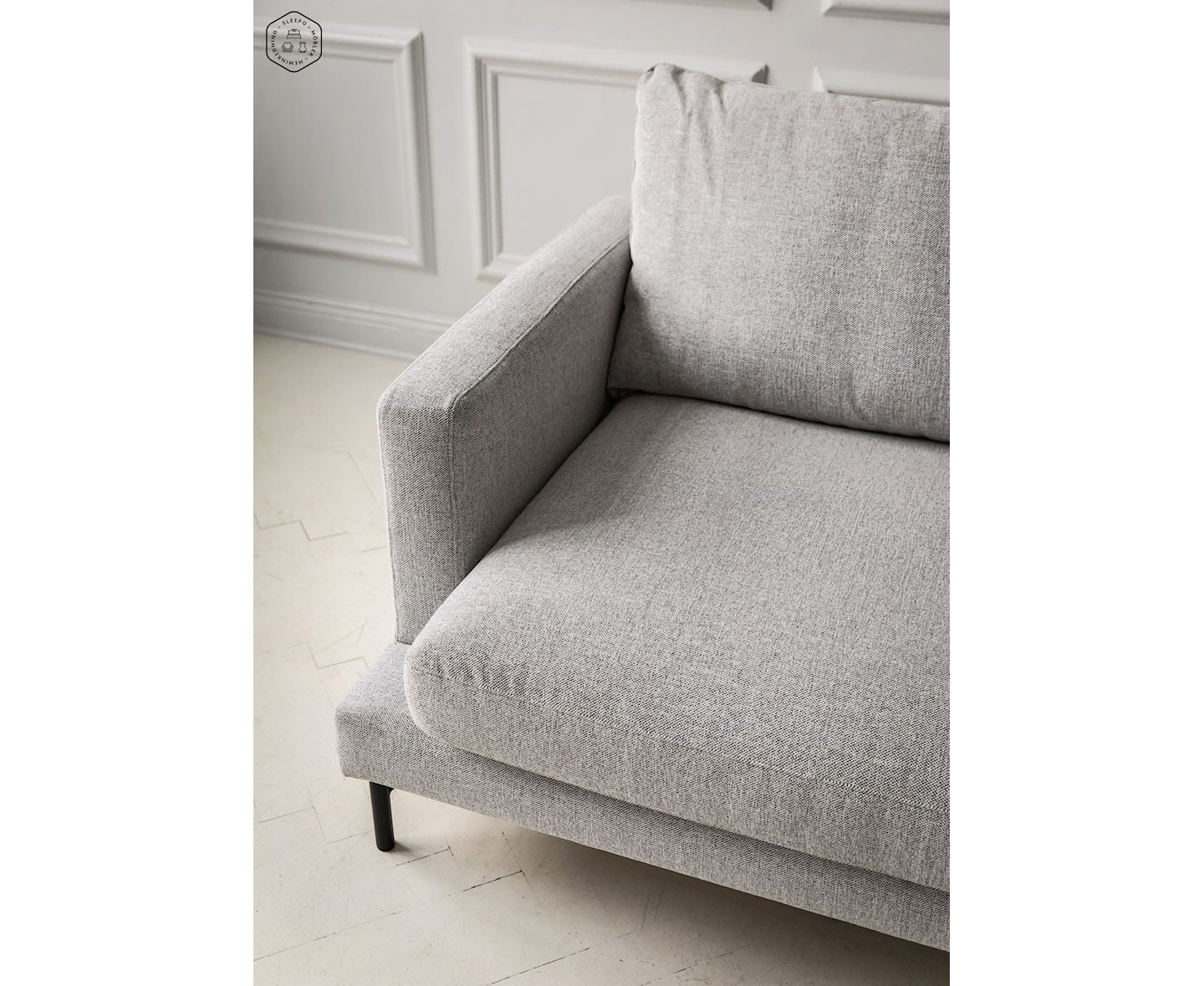 Sleepo Olivia 4-Sitzer Chaiselongue Sofa Rechts Silber 297cm