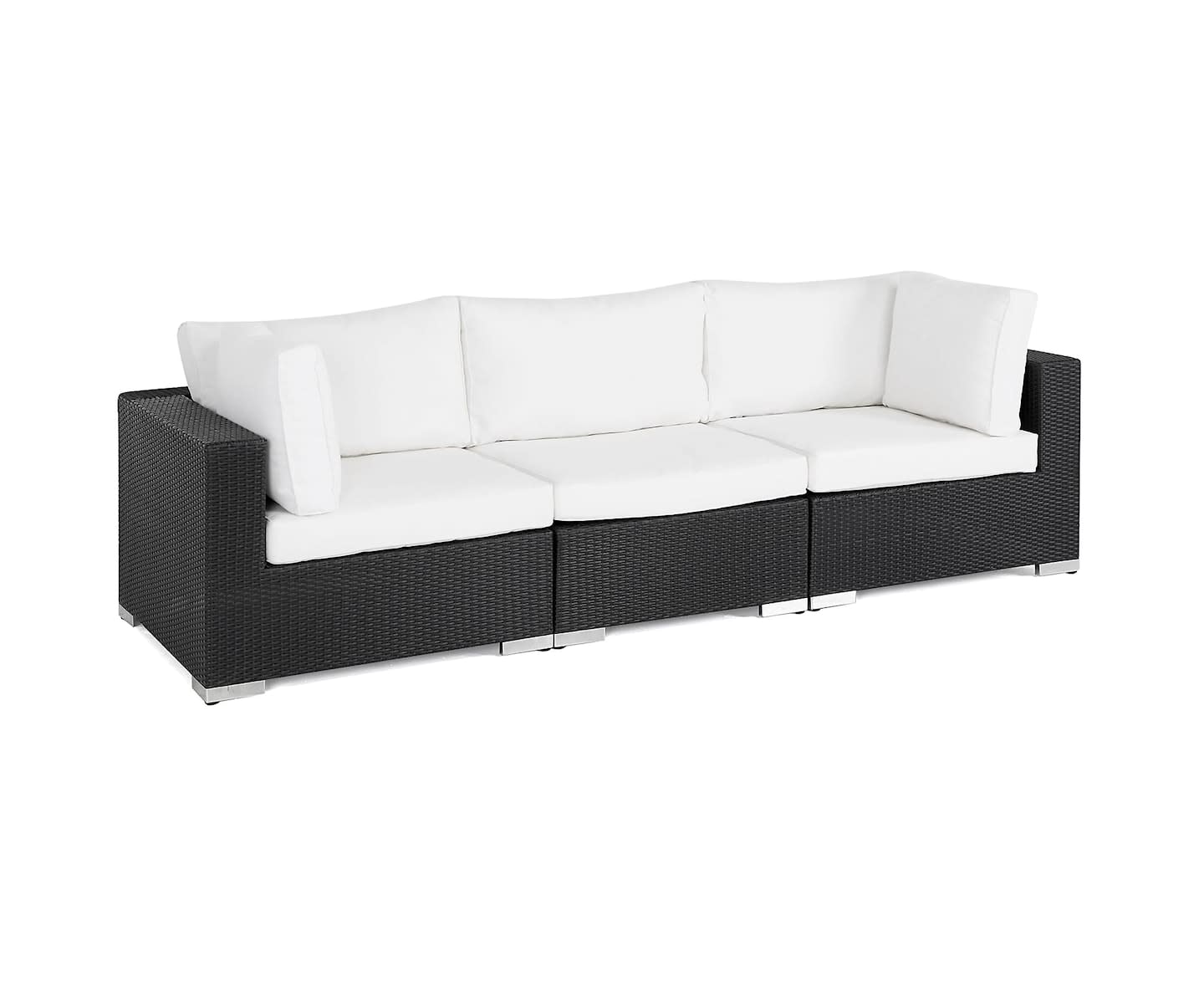 Nordic Outdoor Bora 3-seters lounge sofa Sort