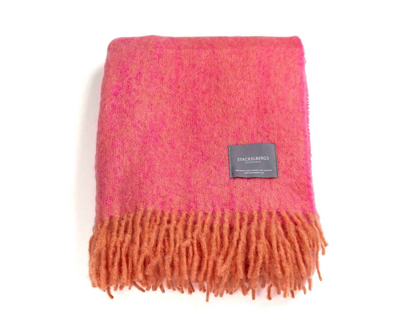 Stackelbergs Mohair Torkkupeitto Oranssi/Pion Melange